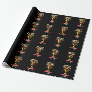 Fantasy Football 2025 Funny Champ Football Design Wrapping Paper