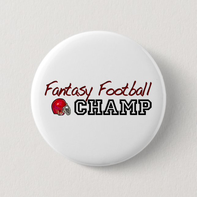 Fantasy Football Champ 6 Cm Round Badge (Front)
