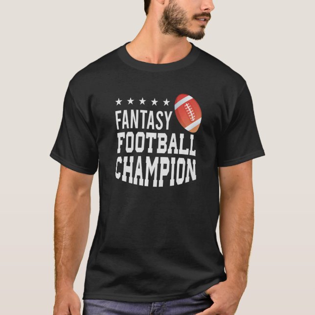 Fantasy Football Champion Commissioner Fantasy Dra T-Shirt (Front)