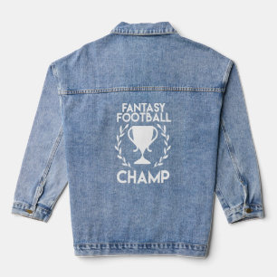 Fantasy Football Champion Cool Best League Team Gi Denim Jacket