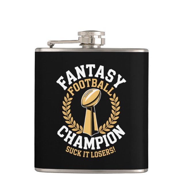 Fantasy Football Champion Hip Flask (Front)