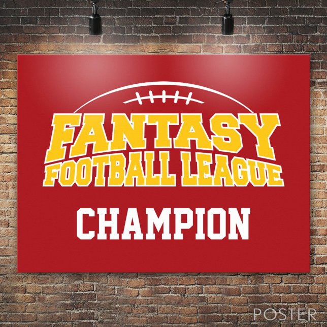 Fantasy Football Champion Poster (Custom Poster)