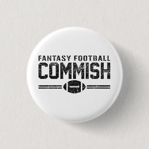 Fantasy Football Commish 3 Cm Round Badge