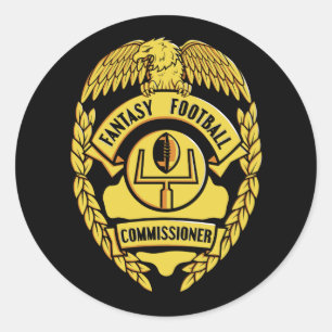 Fantasy Football Commissioner Classic Round Sticker