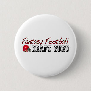 Fantasy Football Draught   Guru 6 Cm Round Badge