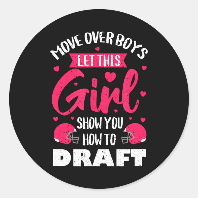 Fantasy Football Draught Party Kit Real Women Cute Classic Round Sticker (Front)