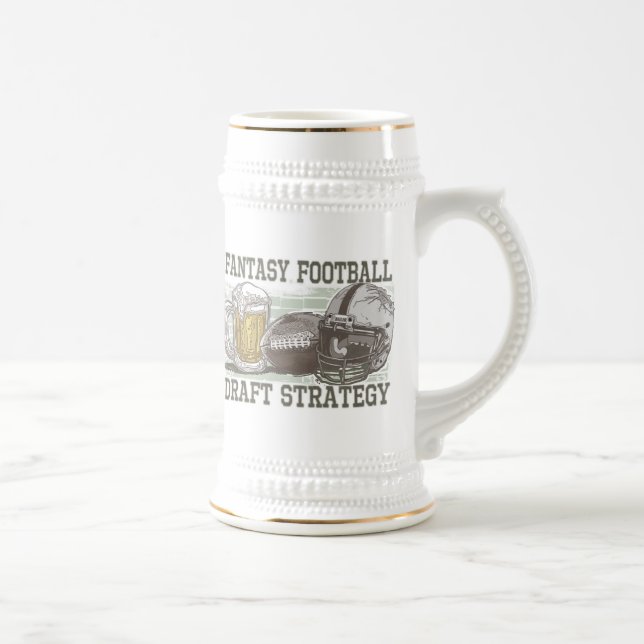 Fantasy Football Draught   Strategy Beer Stein (Right)