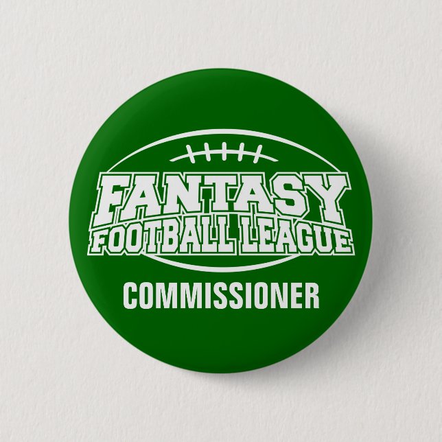 Fantasy Football FFL Commissioner 6 Cm Round Badge (Front)