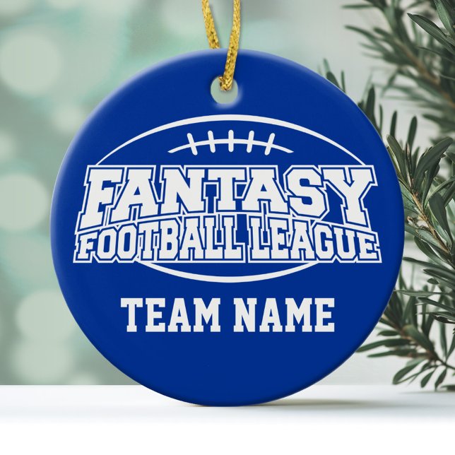 Fantasy Football - Funny Sports Gift Ceramic Tree Decoration (Personalized Christmas Ornament - Fantasy Football League)