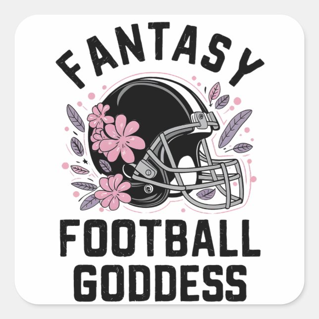  Fantasy Football Goddess Sports League Draught  Square Sticker (Front)