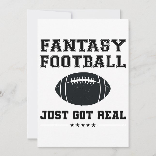 Fantasy Football Just Got Real Invitation (Front)
