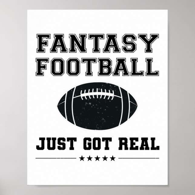 Fantasy Football Just Got Real Poster (Front)