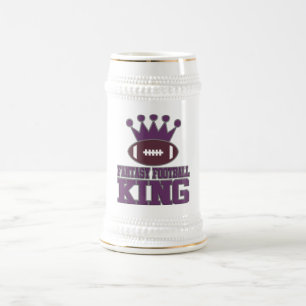 Fantasy Football King Beer Stein
