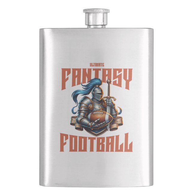 Fantasy Football Knight Hip Flask (Front)