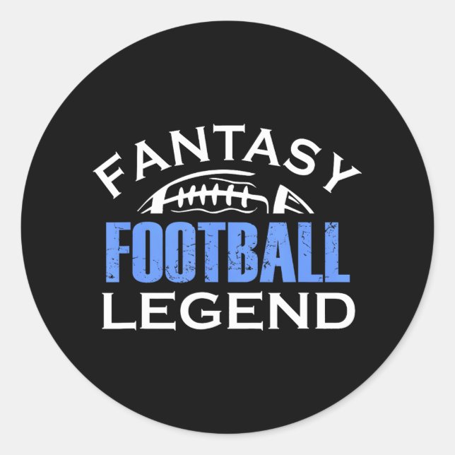 Fantasy Football Legend FFL League GM Manager Classic Round Sticker (Front)
