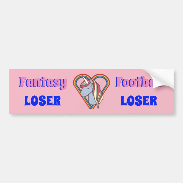 Fantasy Football Loser Bumper Sticker (Front)