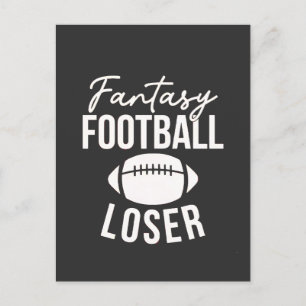 Fantasy Football Loser Football Fantasy Funny Holiday Postcard