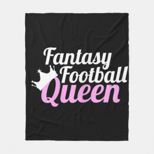Fantasy Football Queen  Fun  Fleece Blanket