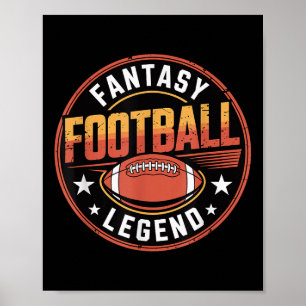 Fantasy Football Retro Legend Vintage Sports Humou Poster
