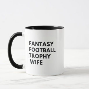 Fantasy Football Trophy Wife Funny Couples Mug