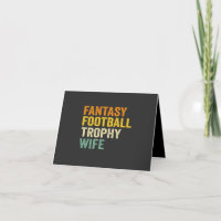 Fantasy Football Trophy Wife Funny Vintage Gift