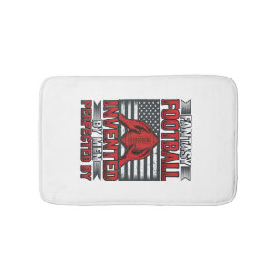 Fantasy Football Vintage Basketball Flag Shirt Des Bath Mat