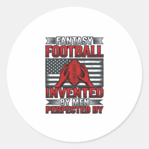 Fantasy Football Vintage Basketball Flag Shirt Des Classic Round Sticker