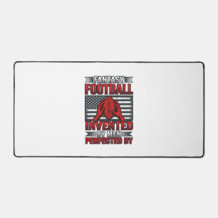 Fantasy Football Vintage Basketball Flag Shirt Des Desk Mat