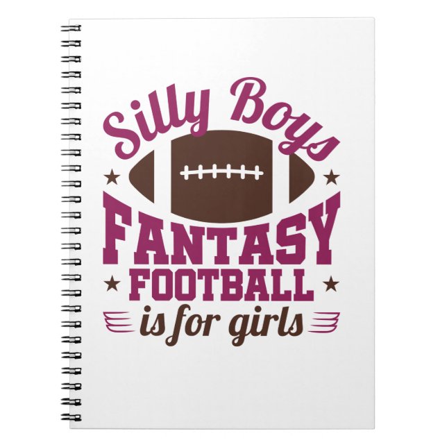 Fantasy Football Women FFL For Girls Notebook (Front)