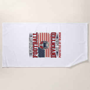 Fantasy Football Women Vintage Sports Shirt_1 Beach Towel