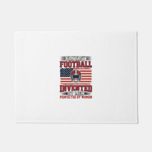 Fantasy Football Women Vintage Sports Shirt_1 Doormat
