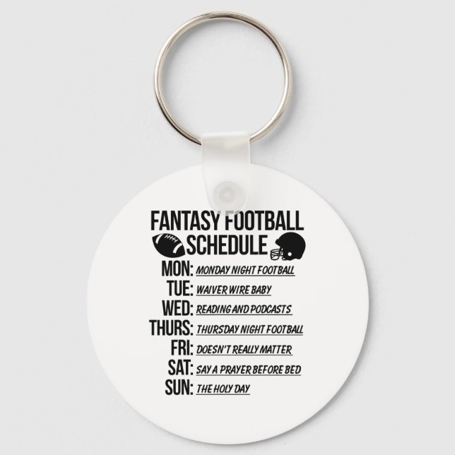 Fantasy Footll Draught Party  Key Ring (Front)