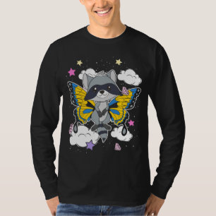 Fantasy Forest Animal Lover Butterfly Trash Panda T-Shirt