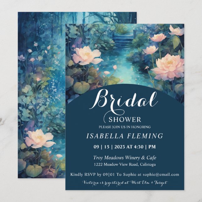 Fantasy Forest Bridal Shower Invitation (Front/Back)