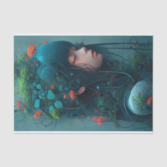 Fantasy Forest Girl Tissue Paper (Front)