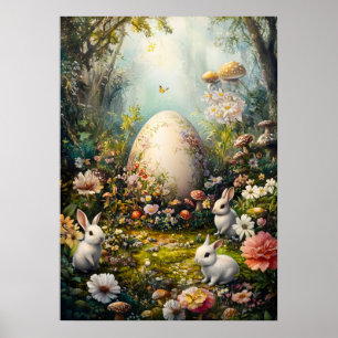 Fantasy Forest Nature Easter Egg Poster
