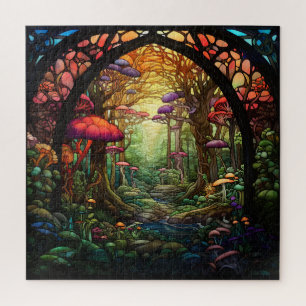 Fantasy Forest Stained Glass Puzzle