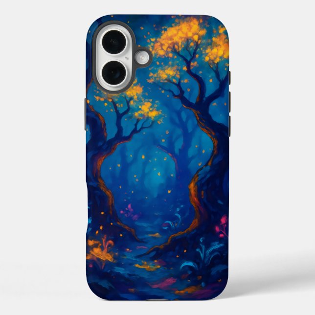 Fantasy forest with twisted trees and glowing  Case-Mate iPhone case (Back)