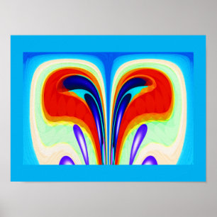 Fantasy fountain art poster
