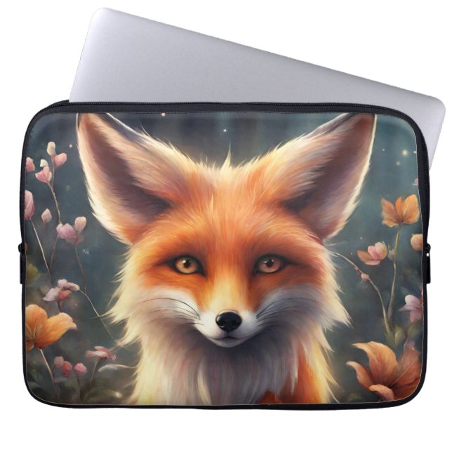 Fantasy Fox in Nature Laptop Sleeve (Front)