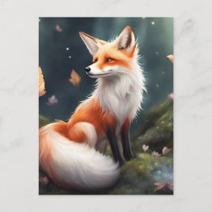 Fantasy Fox Nature Art Postcard