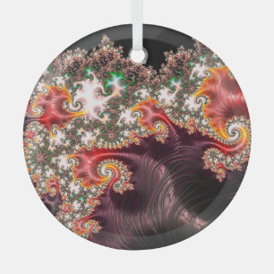 Fantasy Fractal Forest Canopy Colourful Abstract Glass Tree Decoration