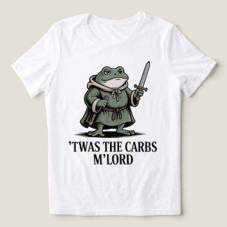 Fantasy Frog design for humour – Blame the Carbs Tri-Blend Shirt