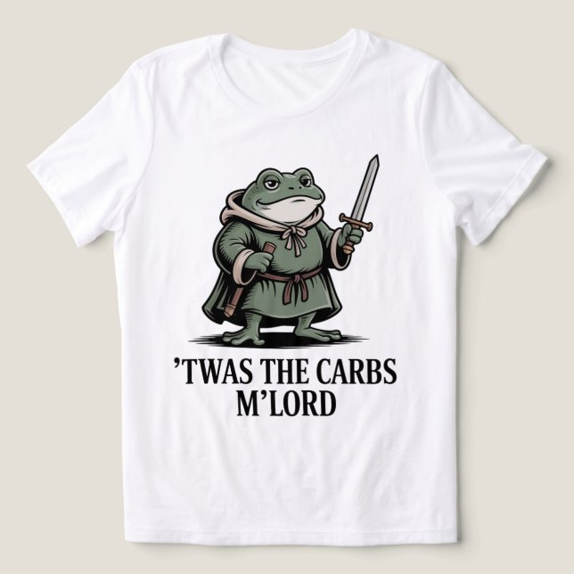  Fantasy Frog design for humour – Blame the Carbs Tri-Blend Shirt (Design Front)