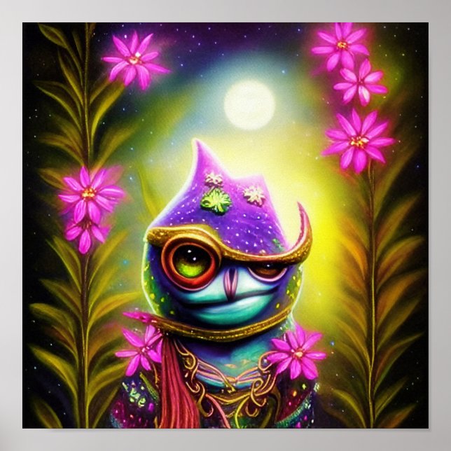 Fantasy frog with  hat  poster (Front)