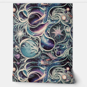 Fantasy Galaxy Wall Decor Not Seamless Design