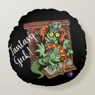 Fantasy Geek! Fan Dragon Round Cushion