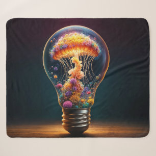 Fantasy glass bulb aquatic luminous creativity sherpa blanket