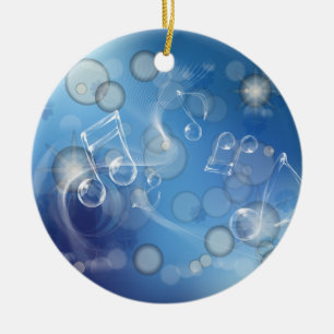 Fantasy Glass Music Notes Ceramic Tree Decoration