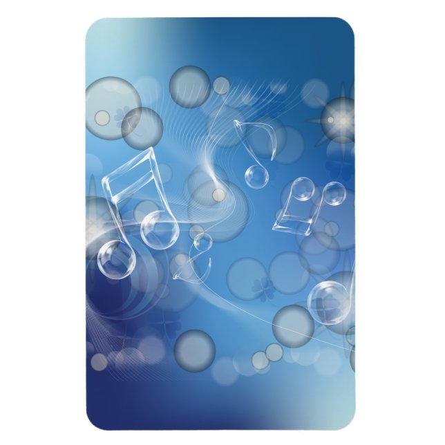 Fantasy Glass Music Notes Magnet (Vertical)